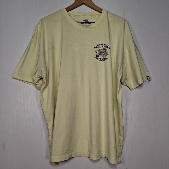 Salty Crew Other - Salty Crew Birds Nest Reel Repair Graphic T-Shirt Mens 2XL Yellow Sink or Swim